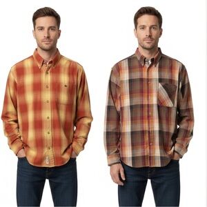 Marlboro Multicolor Plaid Button-Down Shirts